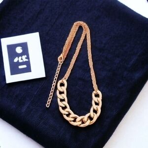 NIB 18K Gold-Filled Cuban Link Chain Necklace Large Statement Jewelry